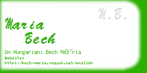 maria bech business card